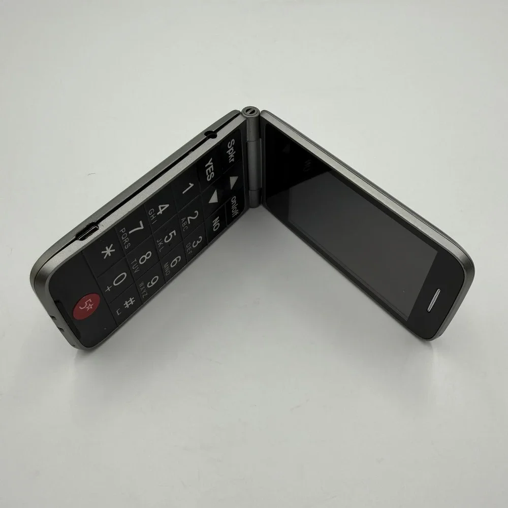 Alcatel OneTouch Jitterbug Flip Phone GreatCall Gray Large Keypad 4043S